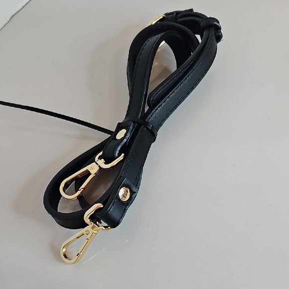 Steve Madden Accessories - Steve Madden Black Faux Leather Strap with Gold Hardware